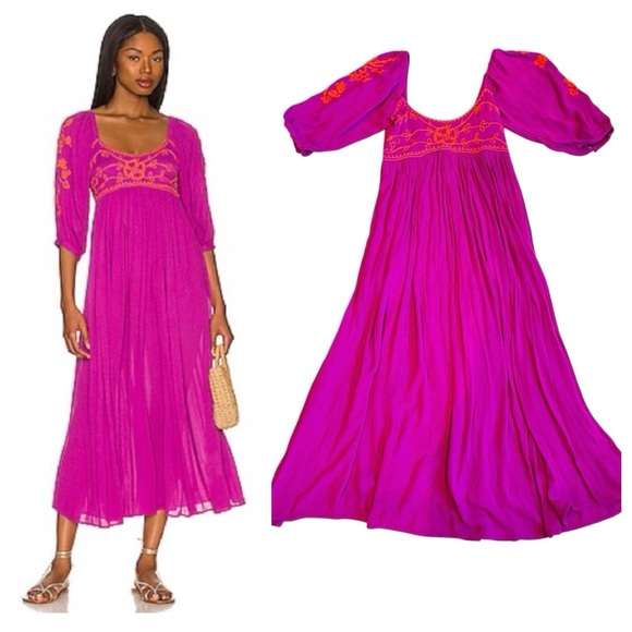 Free People Wedgewood Maxi Dress in Orchid Pavillion - Picture 3 of 10